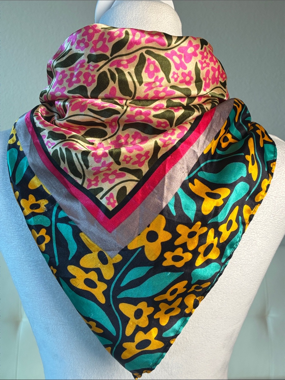 Multicolor Floral Infinity Scarf - Women Accessories
